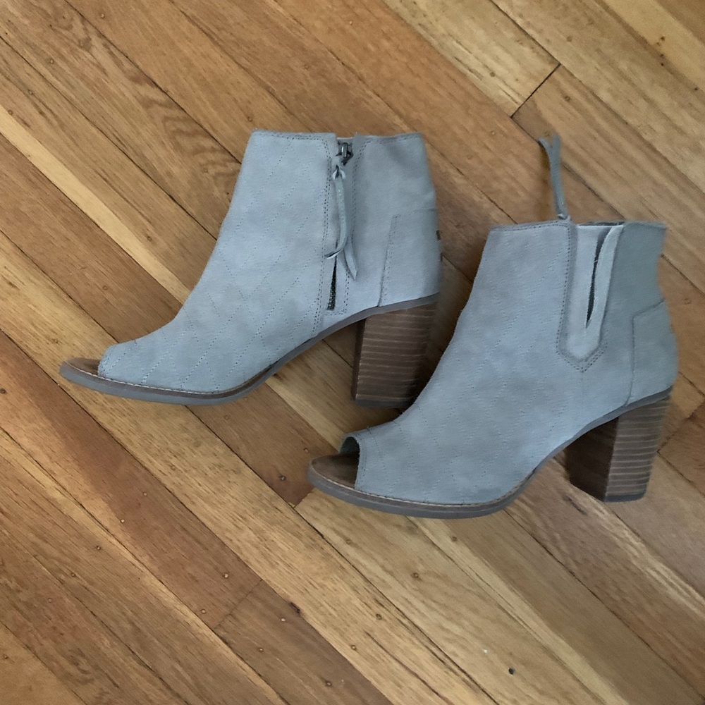 TOMS open toe booties
